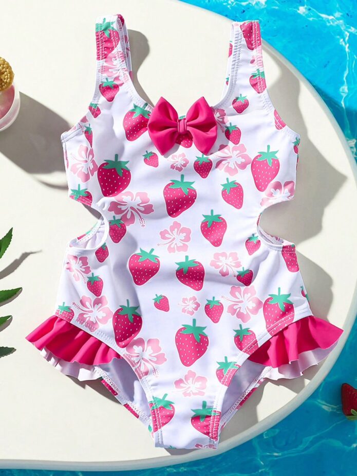Traje de baño fresa