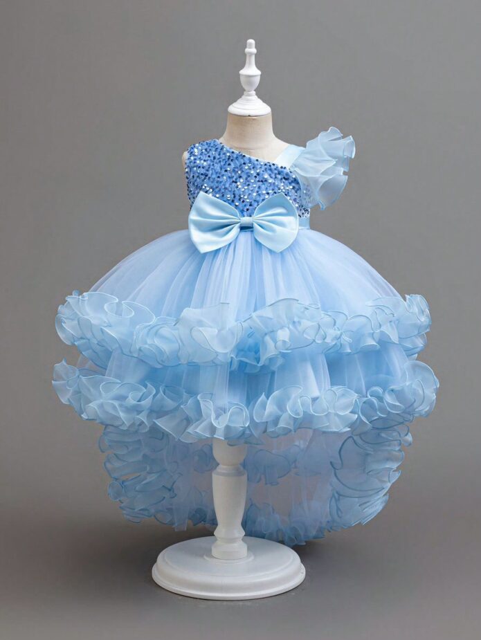 Vestido azul bombón
