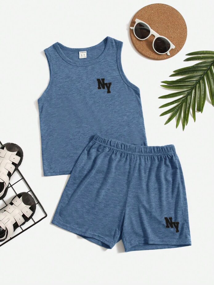 Conjunto estampado NY azul