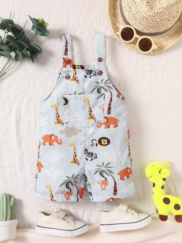 Overol estampado selva