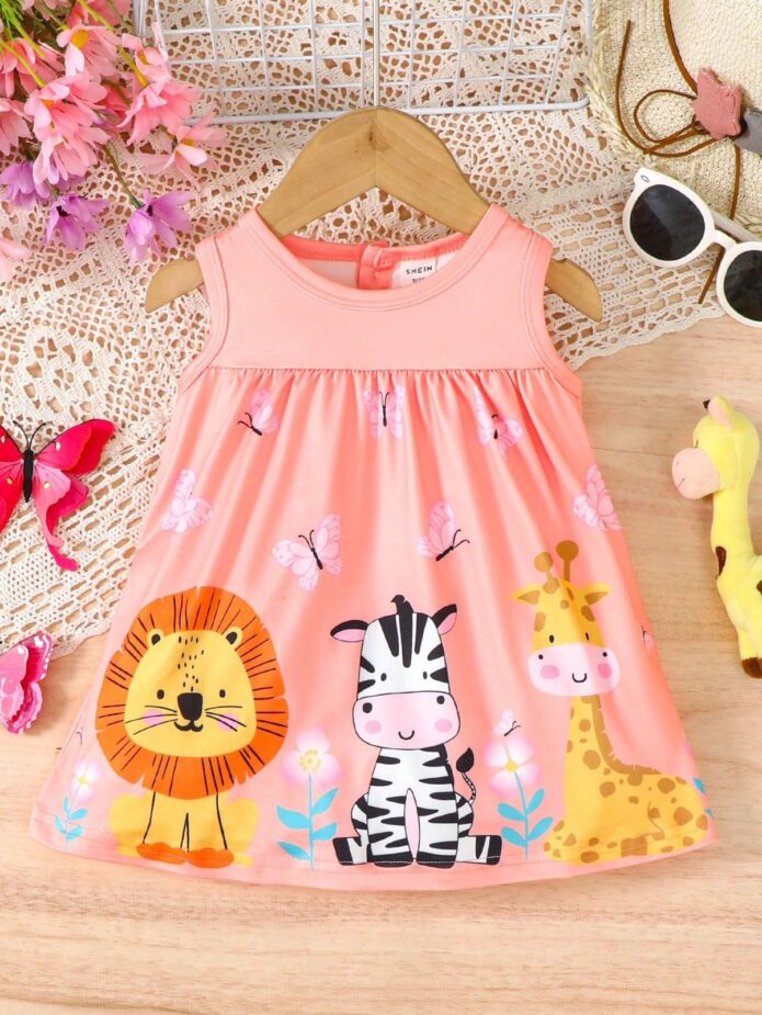 Vestido primavera / León , zebra y jirafa