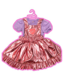 Vestido rosa metálico Lara C.