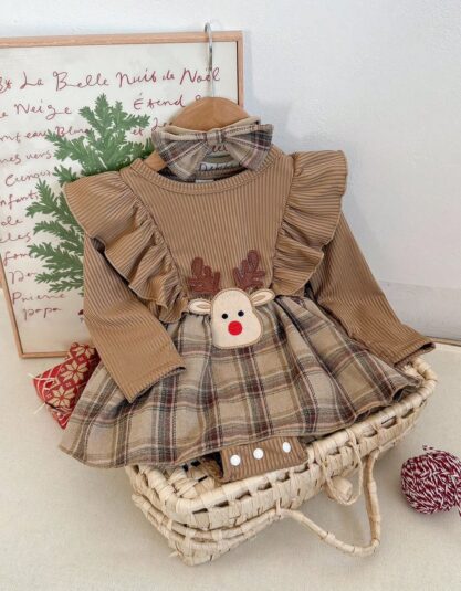 Vestido a Cuadros y Reno